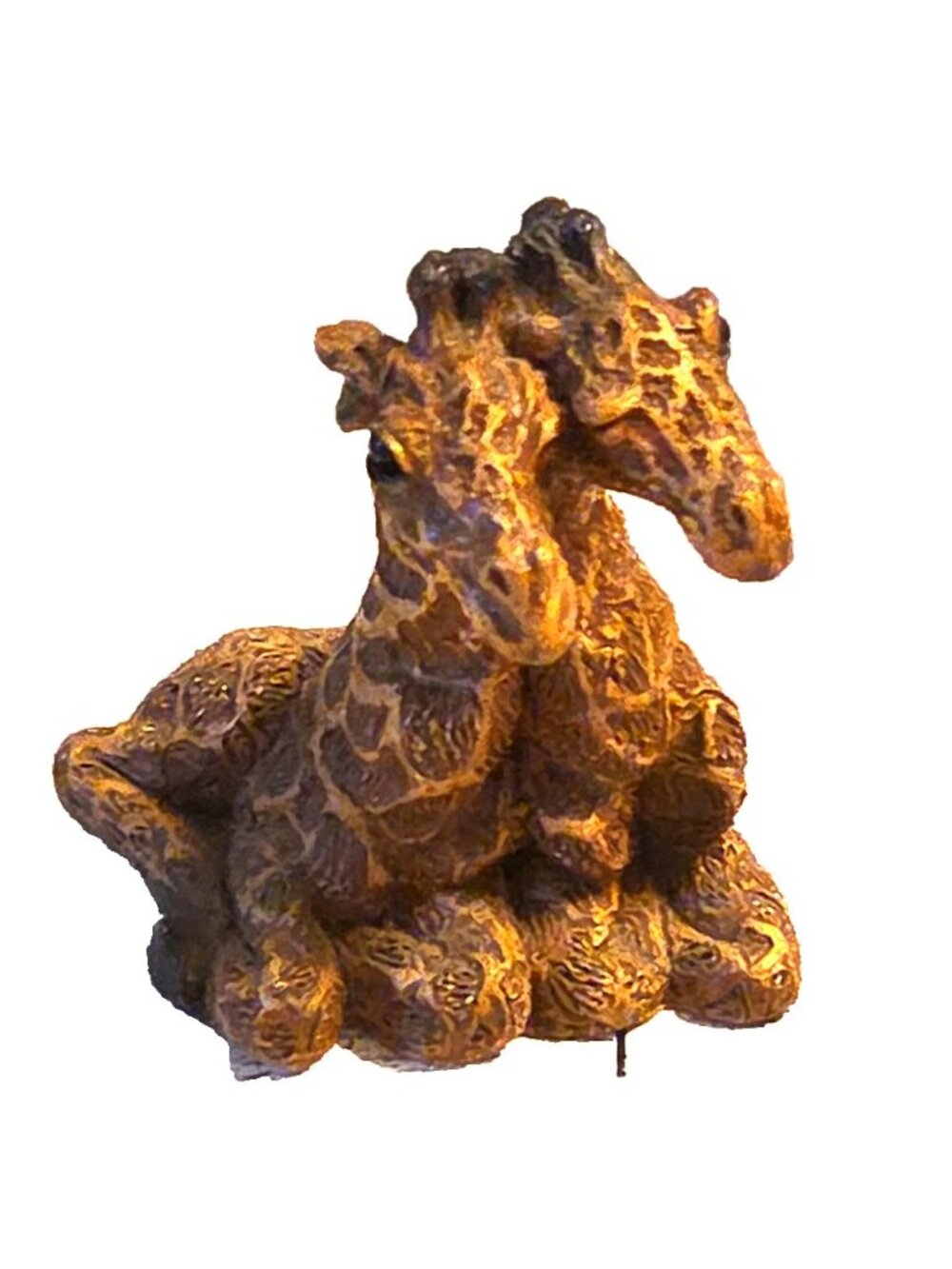 Stone Critter Littles GIRAFFE COUPLE Figure Resin 2.25" Tall SCL233 USA Vintage
